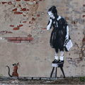 Banksy - Girl and Mouse (Girl On Stool)
