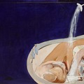 油彩、紙、石墨筆、蛋彩、三夾板 Brett Whiteley (Australian, 1939-1992), Woman in bath, 1963 (re-worked 1964). Oil, paper, graphite and tempera on plywood,