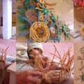 Weaving works, fishing net rope, South Indian fishing village. 編織作品，漁網繩，南印度漁村。