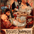 Biscuits Champagne Lefèvre Utile, 1896____Alphonse Mucha
