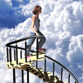 3d illustration of a stairway to heaven By westwindgraphics