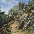 Painting of the day: Peder Mørk Mønsted - At Noon on a Cactus Plantation in Capri____ cactus in visual art
