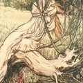 To This Brook Ophelia Came. Arthur Rackham. From Tales from Shakespeare by Charles and Mary Lamb, 1909.