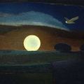 David Inshaw (British, born 1943) "Full Moon", 1976,  Avec Agnieszka Górecka