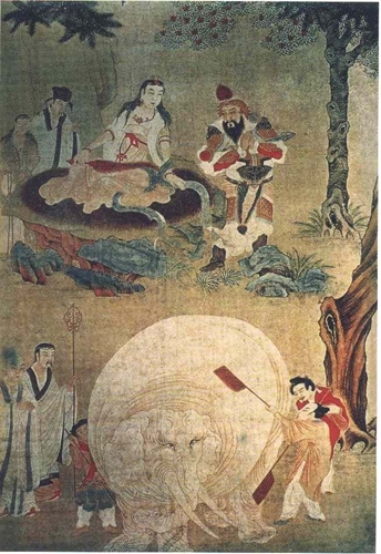 中国【羅漢 】絹本　掛軸（仏画／羅漢図） 中国【羅漢 】絹本 掛軸（仏画／羅漢図） 羅漢図軸 文化遺産