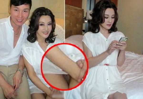 劉曉慶疑沒穿內褲的照片遭網友瘋轉發。(圖/取自網路)