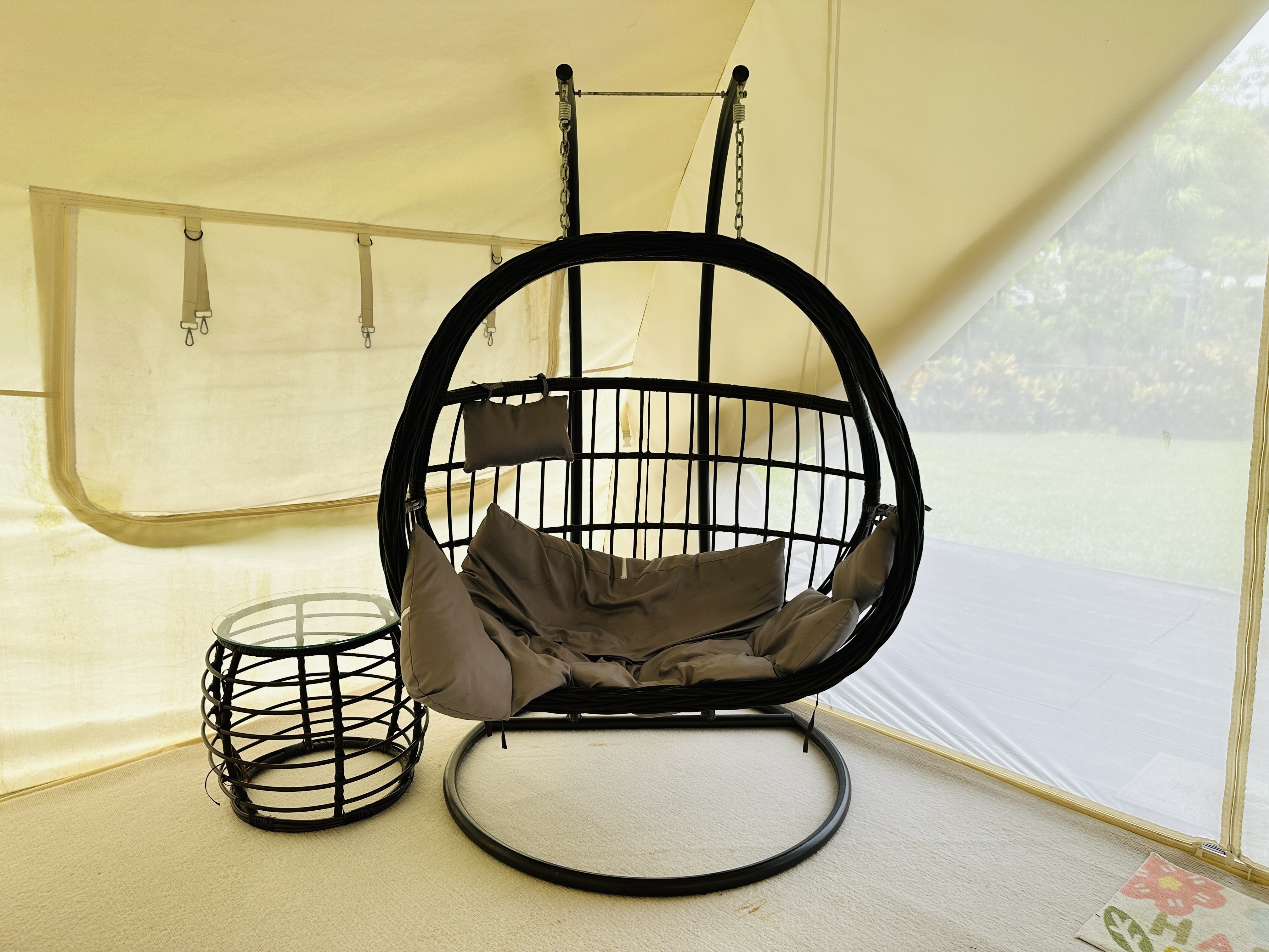 【哈比雪兒露營區】彰化懶人露營｜一泊三食免裝備，親子帳棚住宿