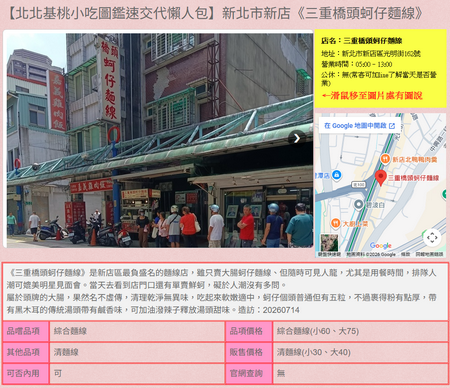 新北市新店三重橋頭蚵仔麵線