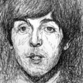 墨線素描\保羅．麥卡尼 Paul McCartney（英國披頭四合唱團）