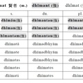 子音語基變化 (二樣語基) dhīmat