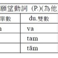 現在式願望動詞語尾(P)