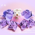 摺紙-紫玫瑰