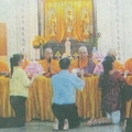 農曆七月盂蘭盆供僧法會場面。