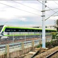 捷運綠線電聯車首度進行全長十六．七一公里高架軌道測試