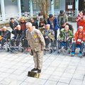 2016-03-04 九位抗戰國軍老兵在熱心台商贊助下來台，到慈湖蔣公向「委員長」行禮致敬。 記者程嘉文／攝影