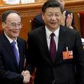 中國大陸20180317今天選出了國家正副主席習近平與王岐山。