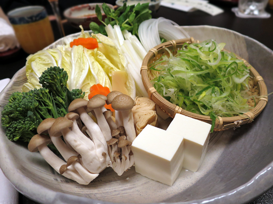 涮鍋的蔬菜盤