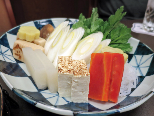 壽喜燒的蔬菜盤