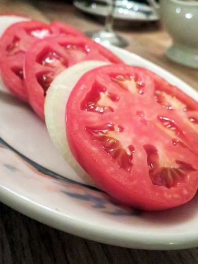 厚切蕃茄、洋蔥