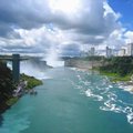 在彩虹大橋Rainbow Bridge觀賞尼加拉瀑布Niagara Falls
