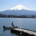 日本河口湖觀賞富士山