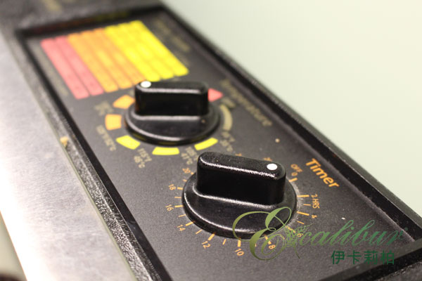 Excalibur低溫乾果機的時間設為1小時，溫度設定在57度即可