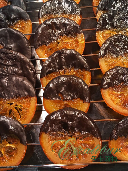 法式甜點 糖漬橙片鑲巧克力 Oranges confites au chocolat