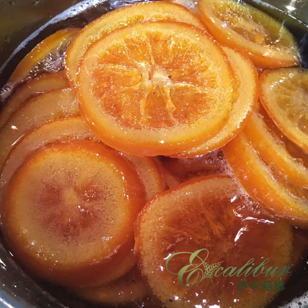浸泡於糖漿的橙片