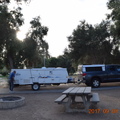 Prado Regional Park剛到, 準備set up camper之前要先作左右平衡. 
