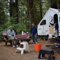 Prairie Creek Campground, 很棒的一個trailer site, 放上我們的拖車之後, 還有不少的空間, 