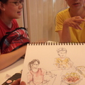 2015年畫室學生在咖啡館或速食店教學
