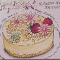 2014.0505 / 淡彩速寫我的生日蛋糕