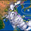 颱風運動與太平洋高壓之關係 - 颱風圍繞太平洋高壓之邊緣運動。