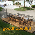 惠宇清朗-A110086塑木圓桌+S13101鐵製塑木椅