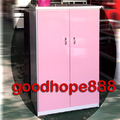 新北-(三峽)北大社區-舞鶴-防水防蛀塑鋼雙門鞋櫃(粉紅色)-SH-8209-S