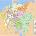 威斯特伐利亞和約承認神聖羅馬帝國境內自主權領地示意圖