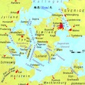 松德海峽(Öresund)和維恩(Hven)島位置示意圖