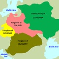 卡齊米爾四世鼎盛時期波蘭-立陶宛聯盟領土示意圖