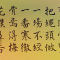 黃檗禪師「焉得梅花撲鼻香」（黃底）/ 自在老師書（20220201）