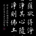 《維摩詰經》心淨佛土淨（黑底）/自在老師書法20200705