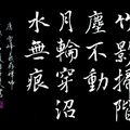 竹影掃階塵不動（黑底） / 自在老師書（20210617）