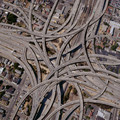 Aerial View of 'Spaghetti' Freeways in Dallas