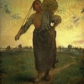 米勒 Jean-François Millet 諾曼地葛瑞維村送牛奶農婦 1874