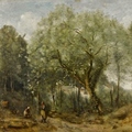  Camille Corot 卡密爾柯洛 梓樹亞弗烈村之憶1869