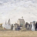  尤金.布丹Eugène Boudin  圖維爾海邊1867