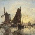 Johan Barthold Jongkind 荷蘭風車帆船 1868