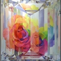 創意來自璀璨鑽石的切割面
玫瑰花彷彿鑲崁在鑽石裡,永恆綻放
