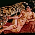裸女與虎 梅原龍三郎 1931