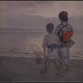 少女與持網的少年 吉田ふじをYOSHIDA Fujio 1902