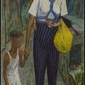 避難 1964油畫